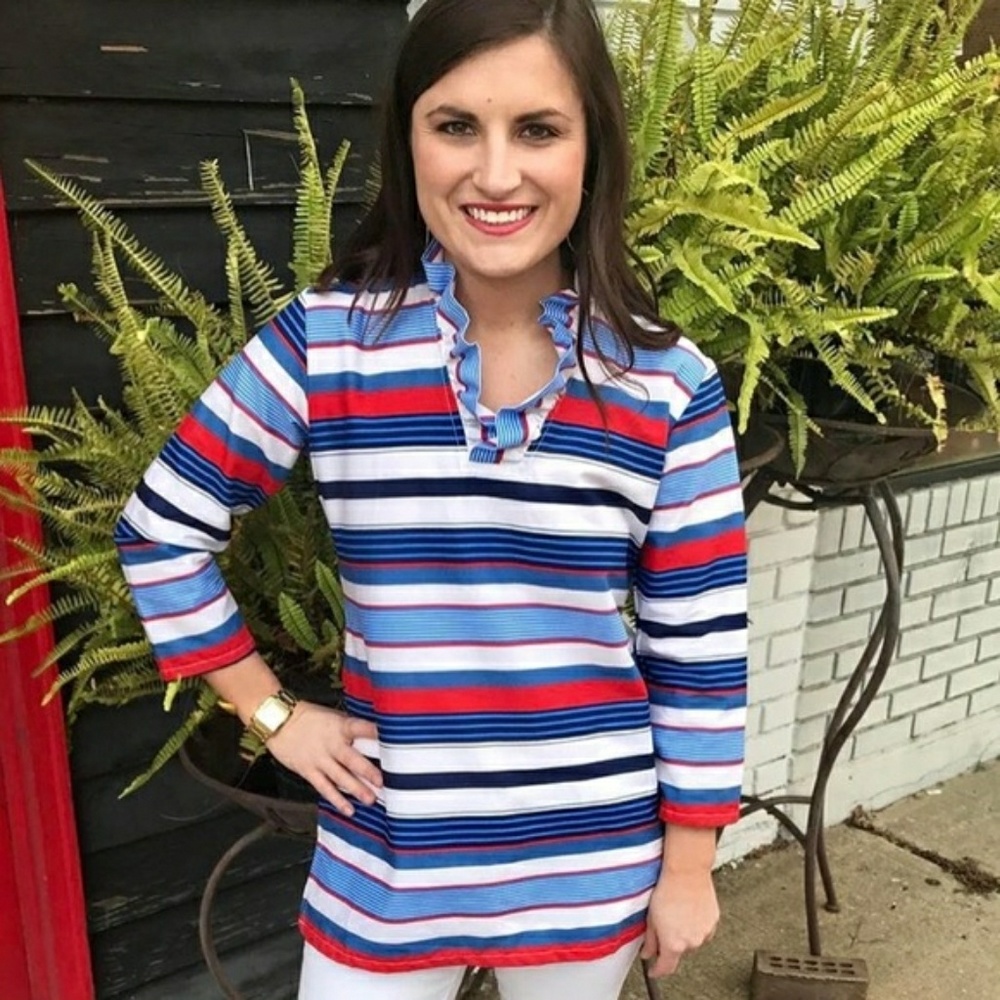 Haley and The Hound Parker Ruffle Tunic NWOT M
